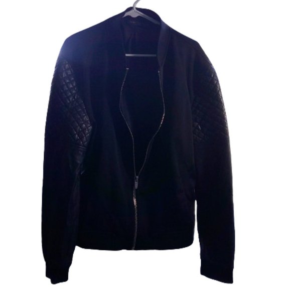Zara Men's Black Bomber Jacket Full Zip Jacket Size XXL - Picture 3 of 5